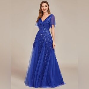 Ever Pretty Royal Blue Sequin Dress